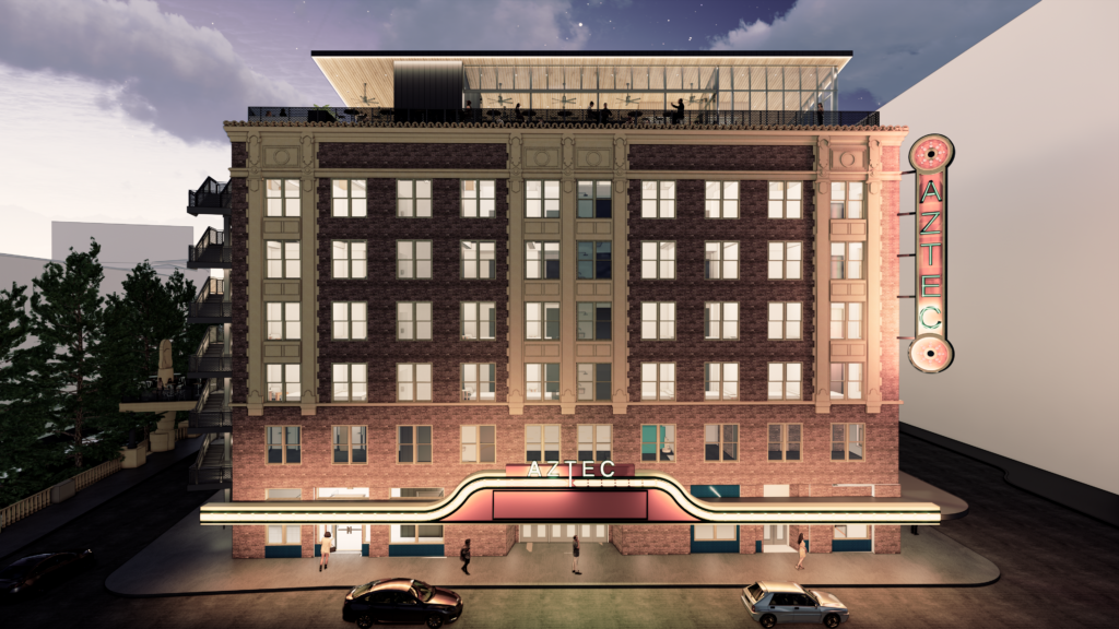 Aztec Theatre Group Planning Upgrades for Boutique Hotel with Rooftop Lobby