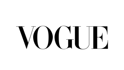 Black and white Vogue magazine logo with large, bold serif letters, reminiscent of the elegance found at Stanly Ranch.