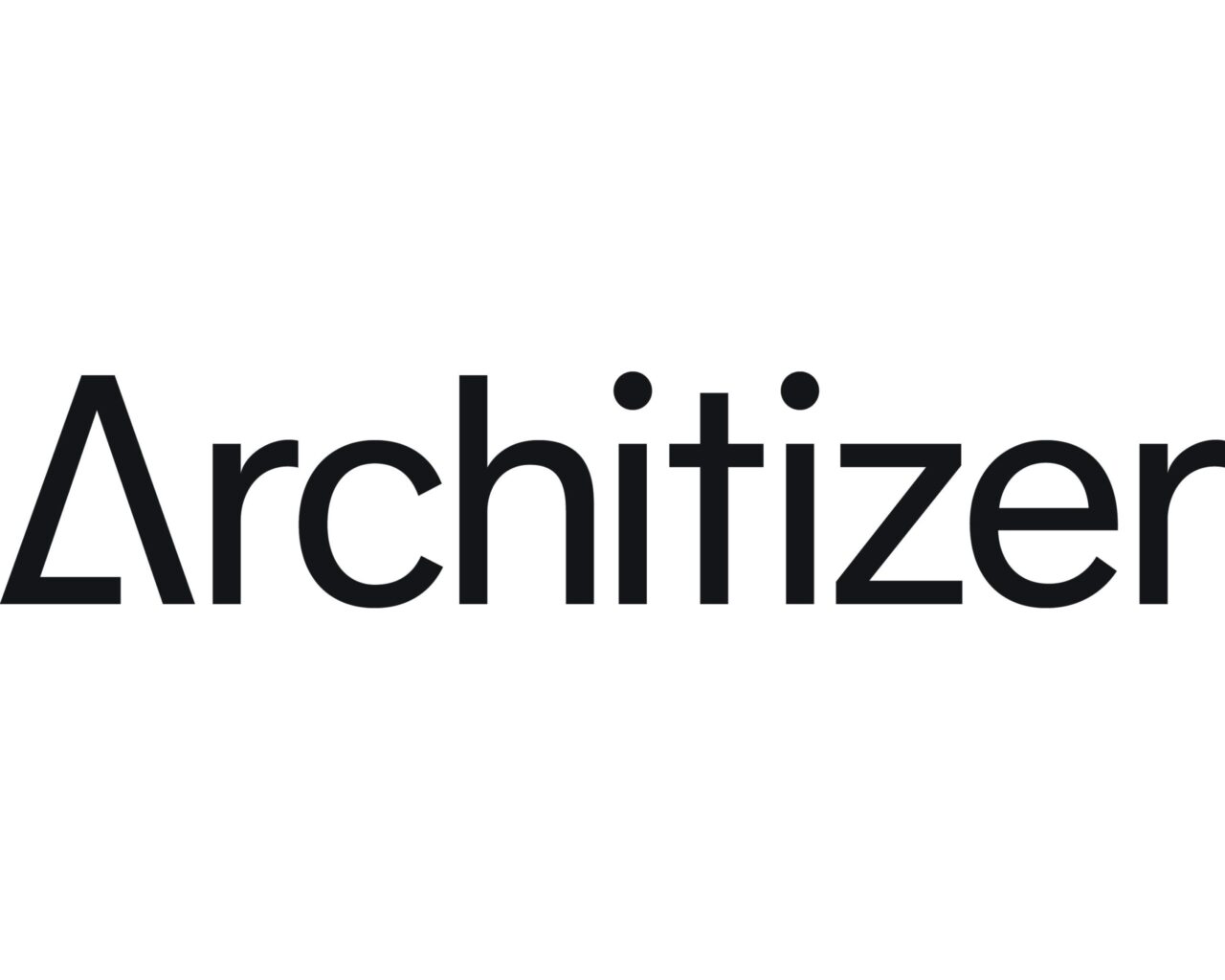 Logo of Architizer featuring the name written in black text with a stylized "A" on a white background, reflecting an emphasis on business and innovation.